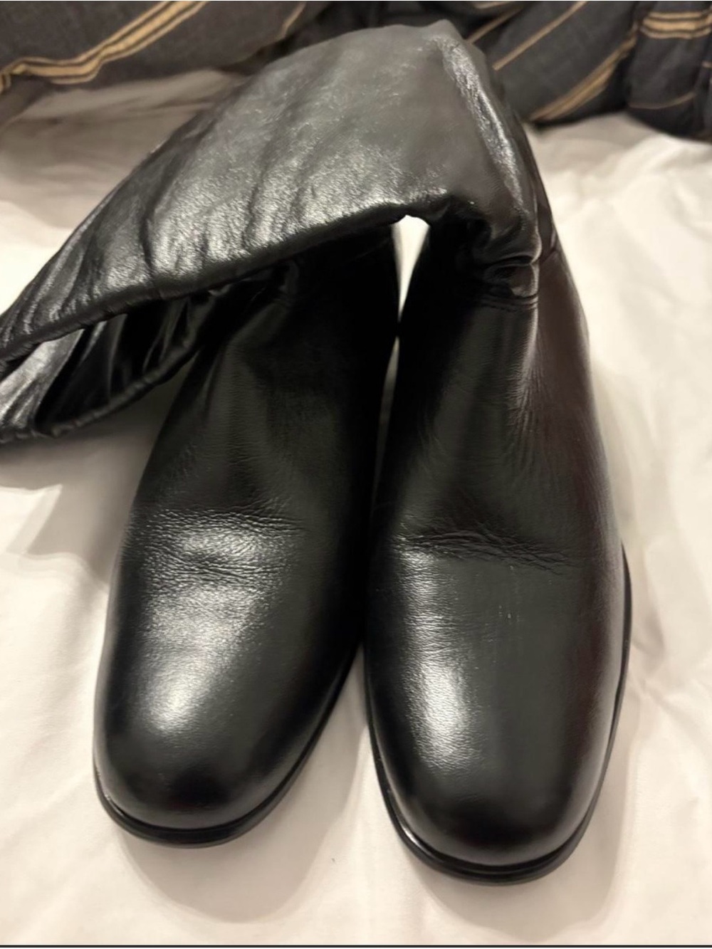 Worthington Black Leather Heeled Boots